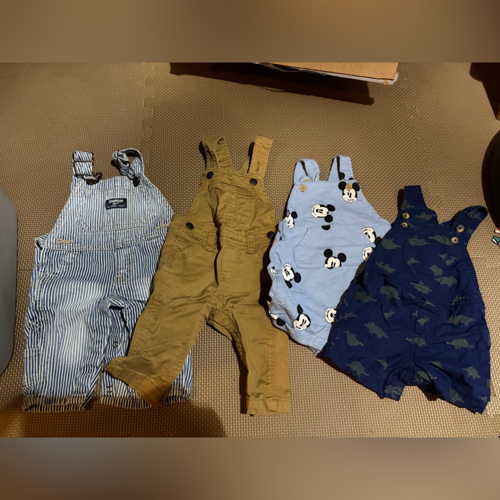 Set of four Baby 3-6 months Overalls